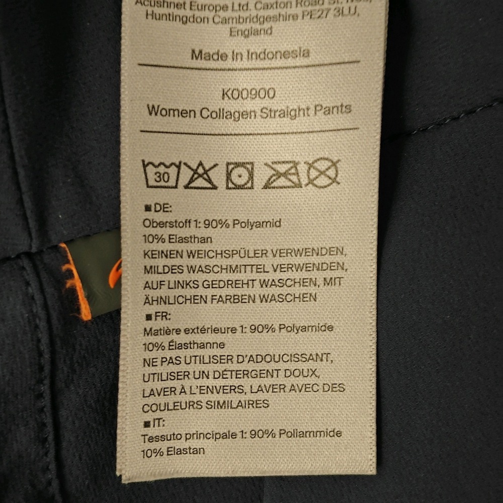 KJUS Women Collagen Straight Pants Navy Blue Slim‎ Fit Golf Trousers Size XS - Picture 8 of 14